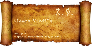 Klempa Virág névjegykártya
